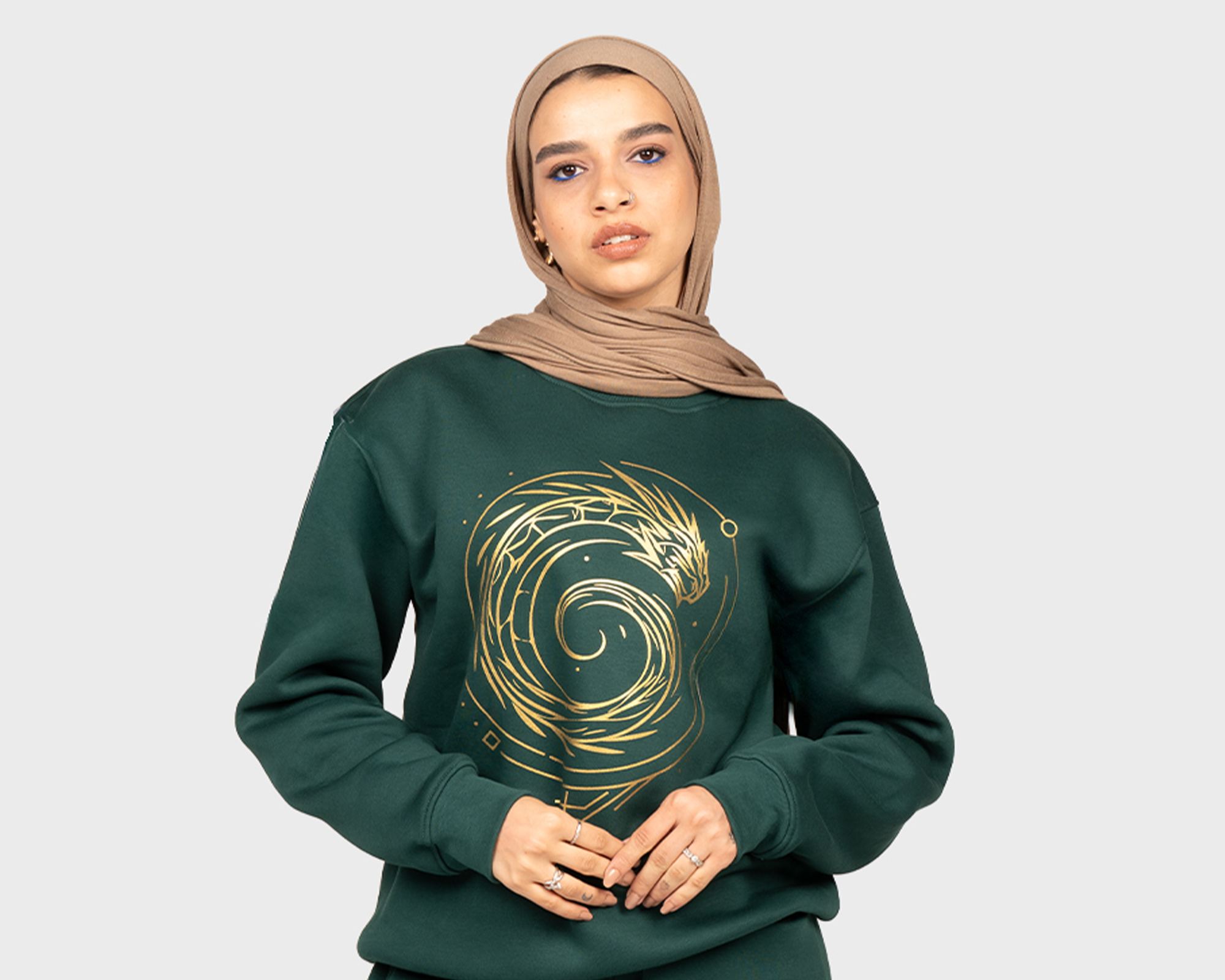 Dragon Galaxy Sweatshirt Emreald