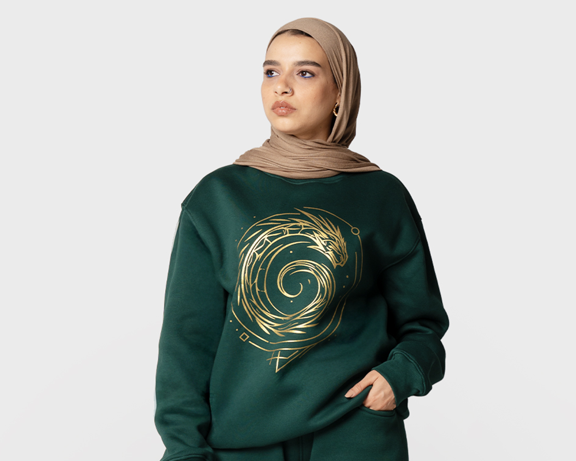 Dragon Galaxy Sweatshirt Emreald