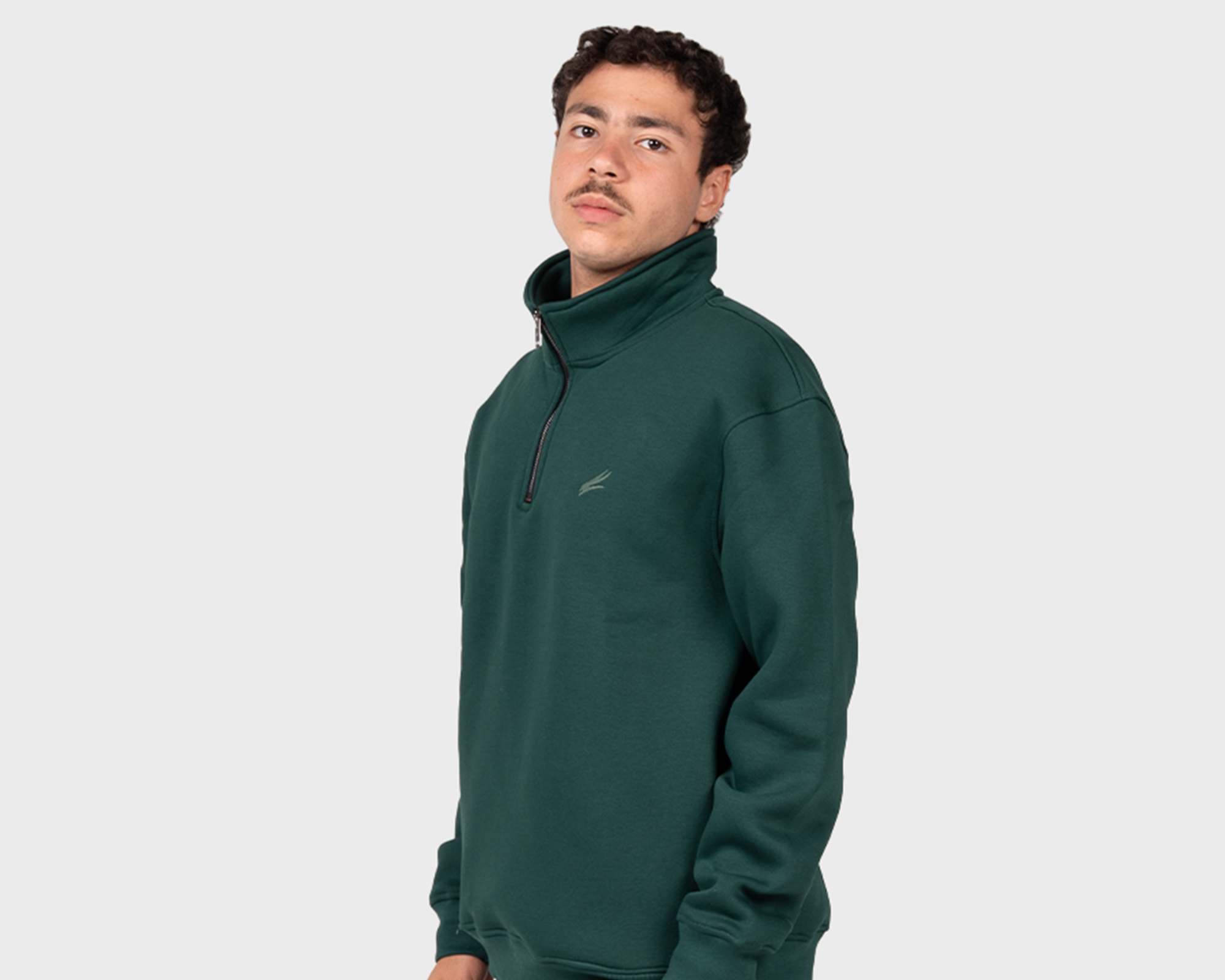 Basic Zippered Sweatshirt