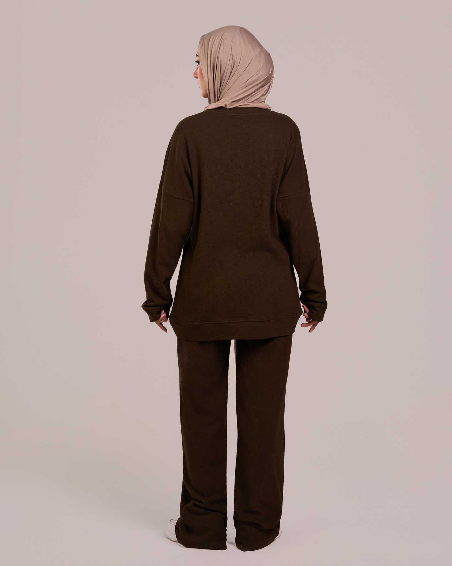 Jacquard Women Suit - Dark Chocolate