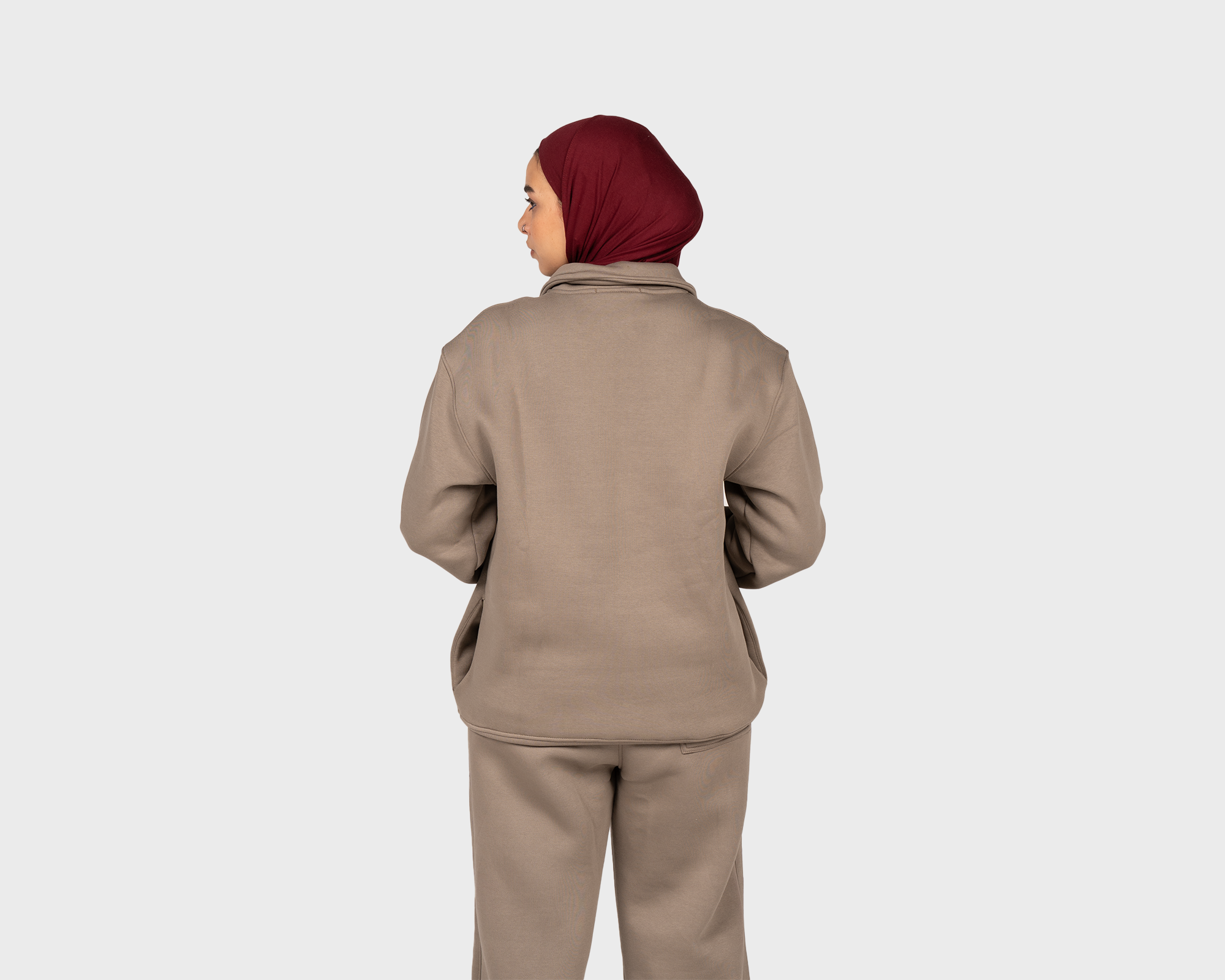 Basic Zippered Sweatshirt