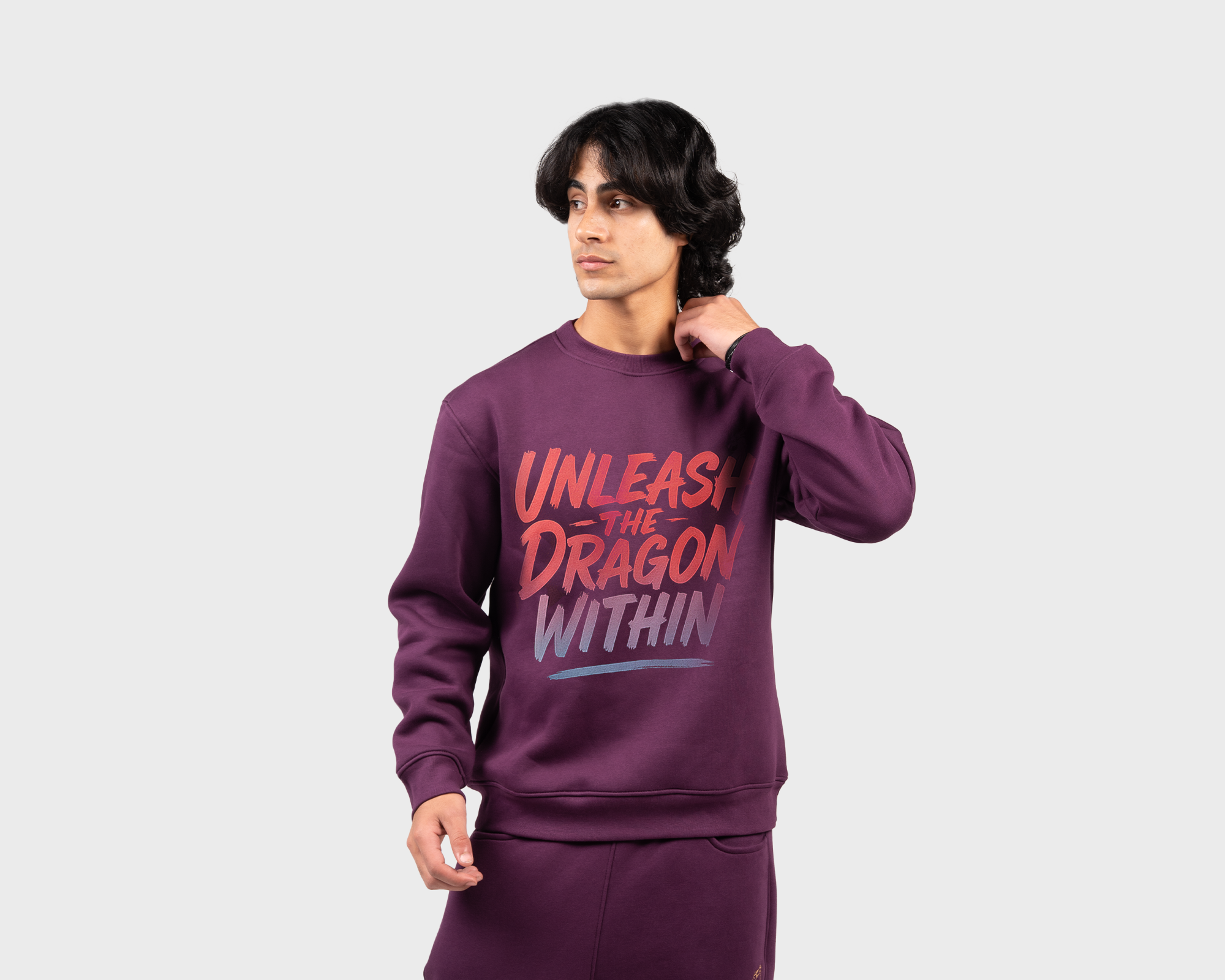 Unleash the Dragon Within Sweatshirt Royal Purple
