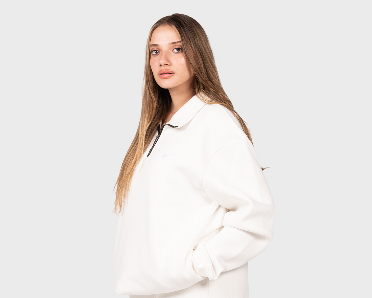 Basic Zippered Sweatshirt