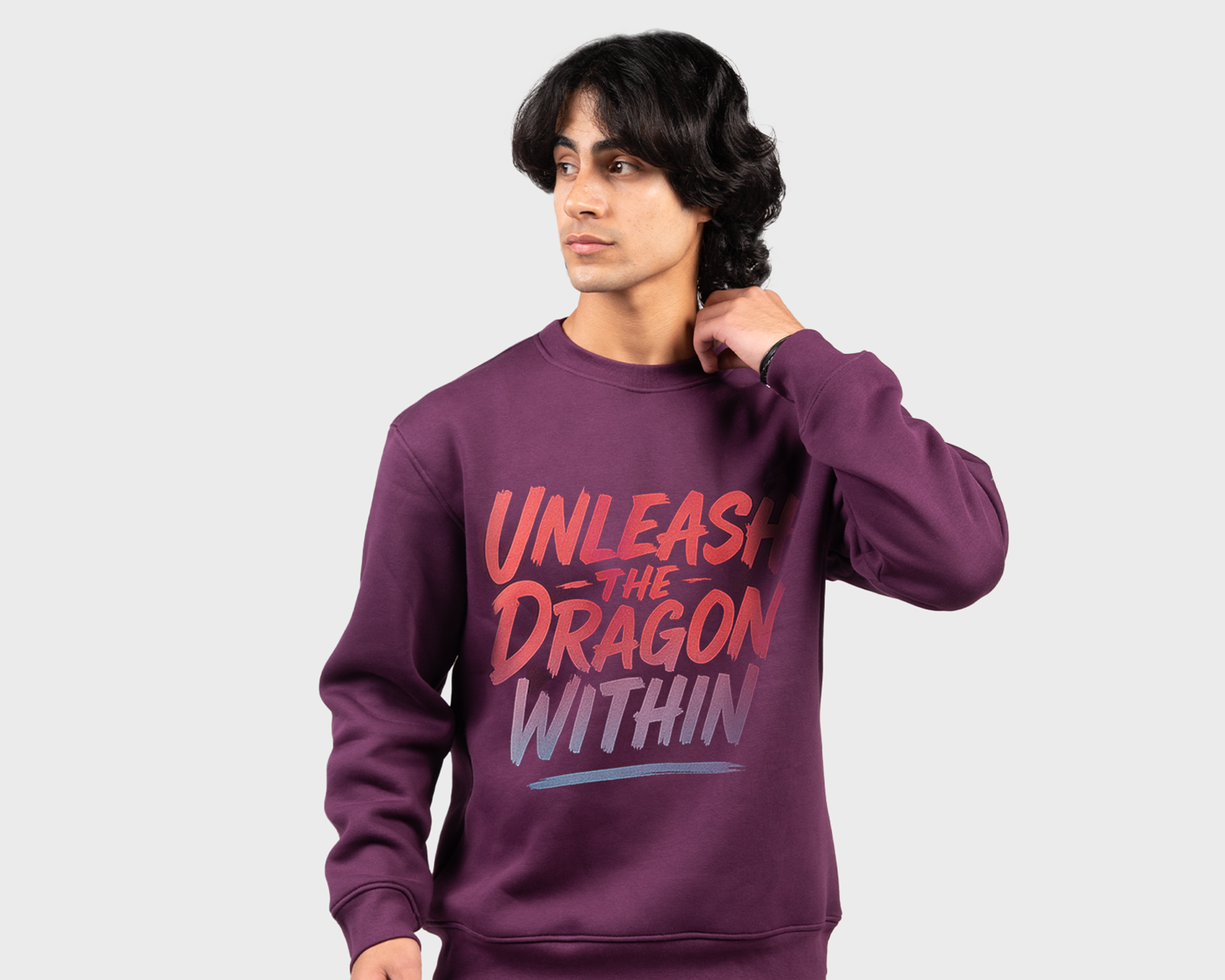 Unleash the Dragon Within Sweatshirt Royal Purple