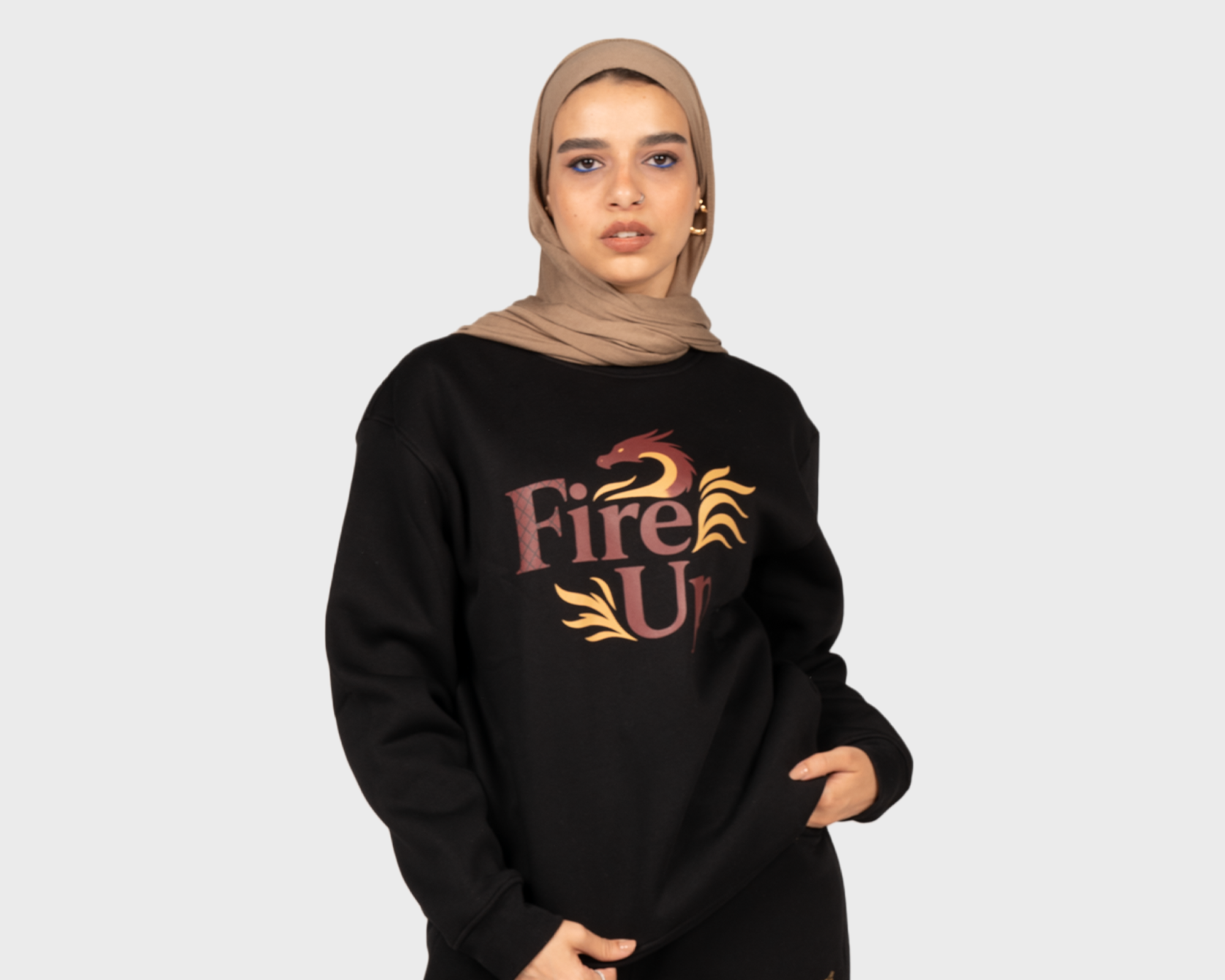 Fire up Sweatshirt Black