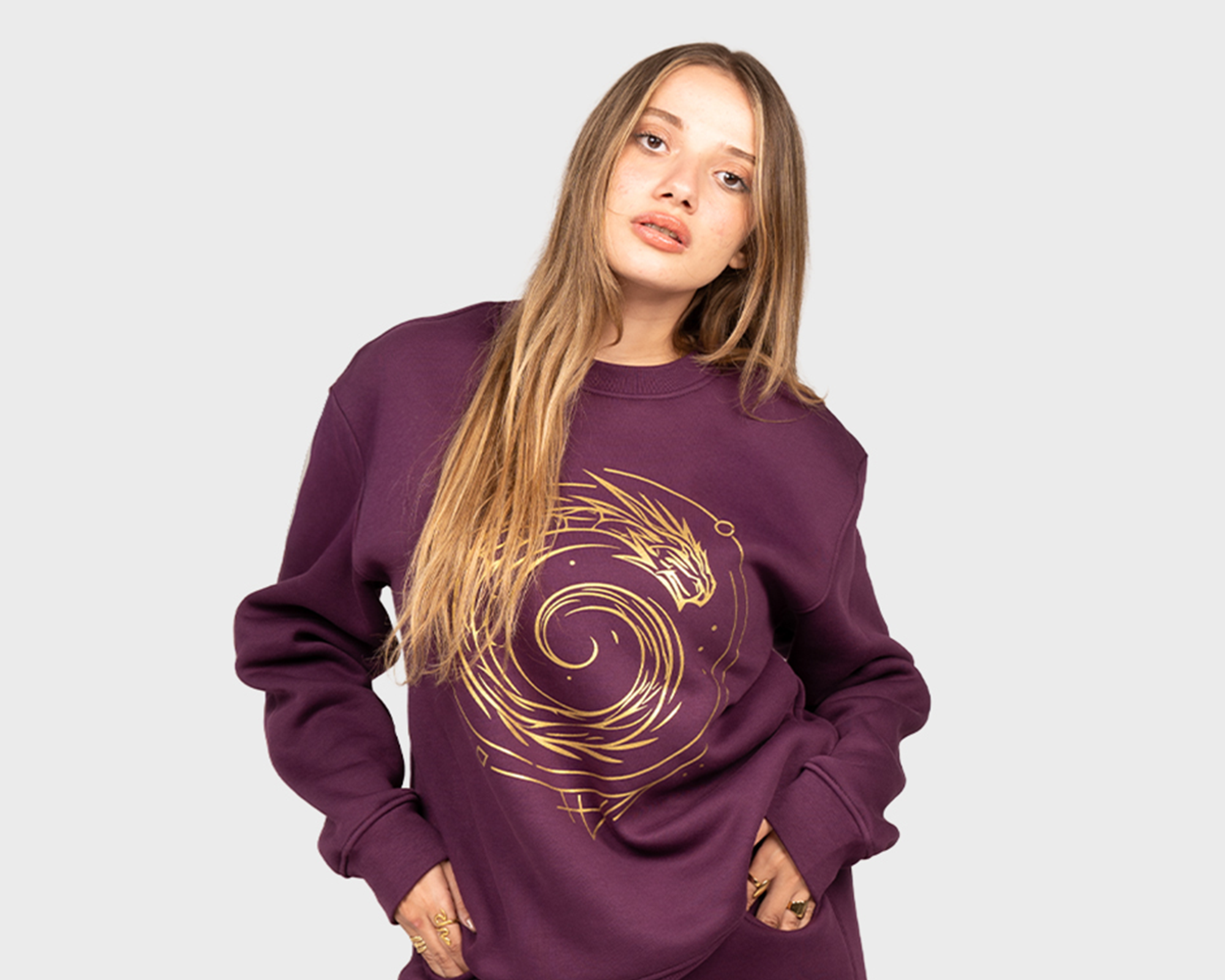 Dragon Galaxy Sweatshirt Royal Purple
