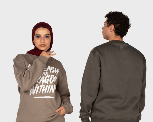 Unleash the Dragon Within Sweatshirt Beige
