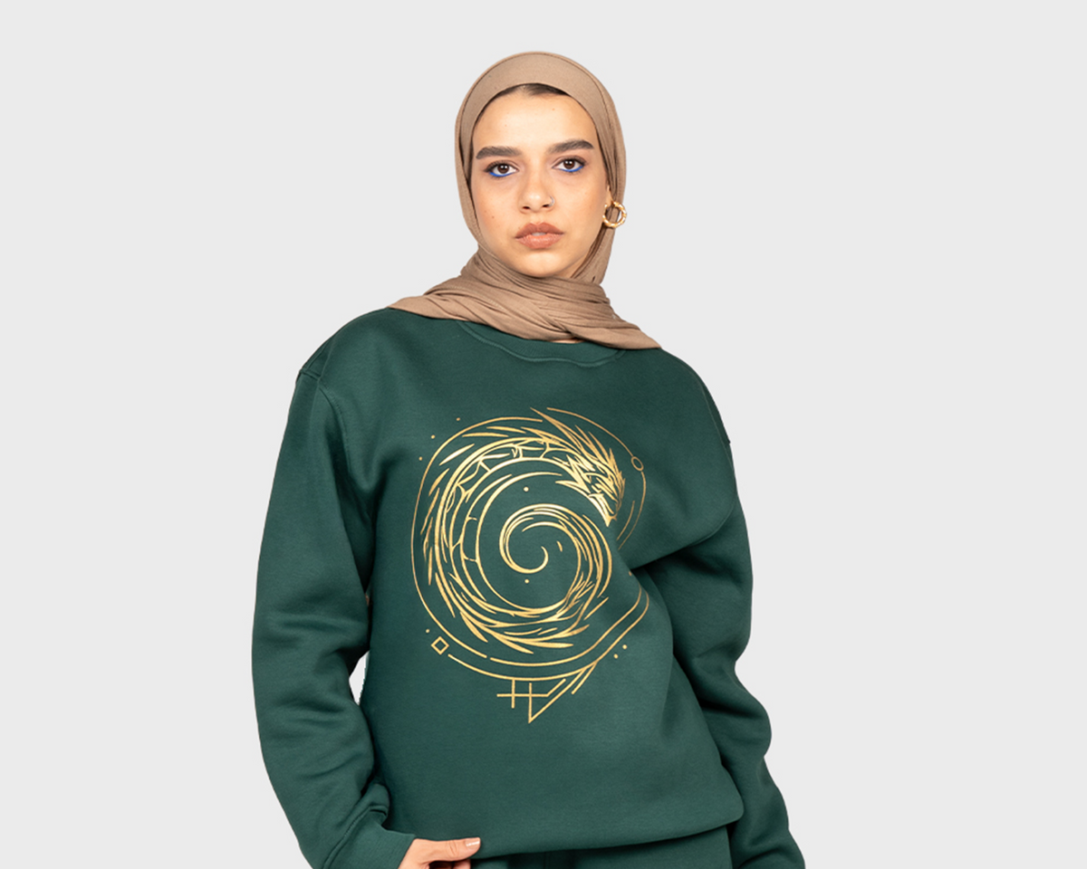 Dragon Galaxy Sweatshirt Emreald