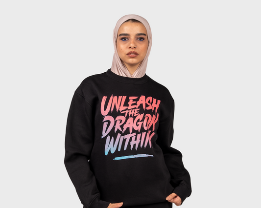 Unleash the Dragon Within Sweatshirt Black