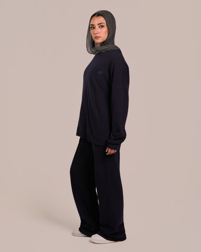 Jacquard Women Suit - Navy