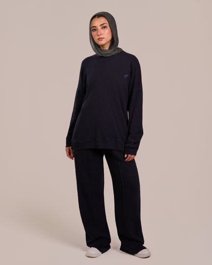 Jacquard Women Suit - Navy