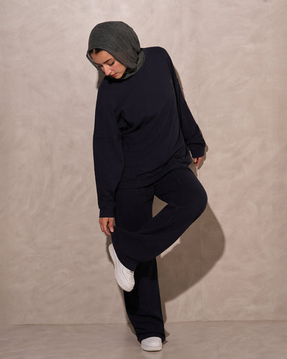 Jacquard Women Suit - Navy
