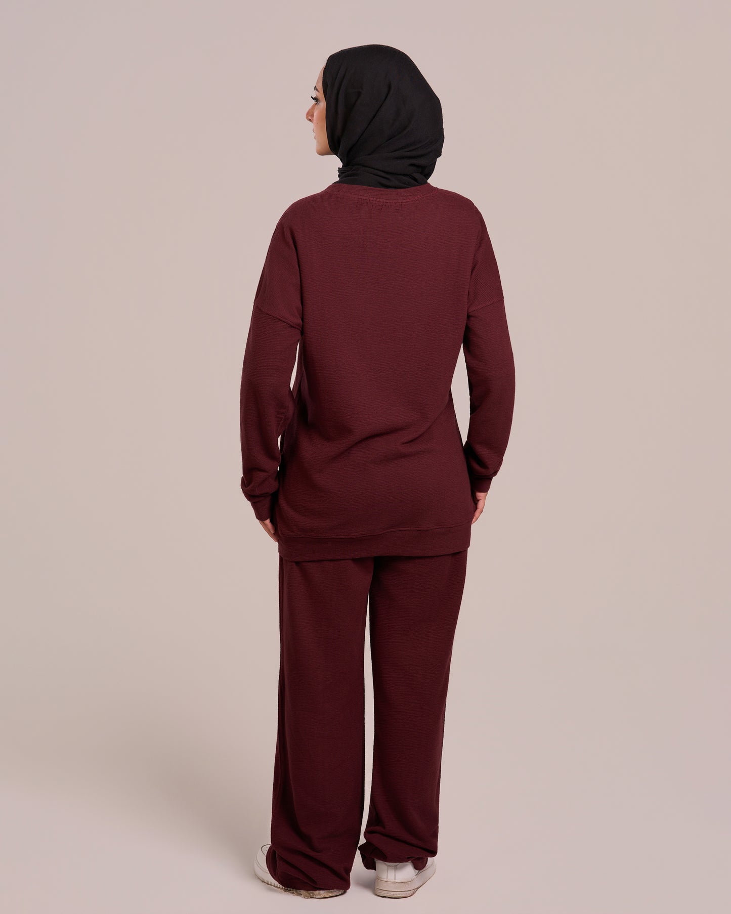 Jacquard Women Suit - Burgundy