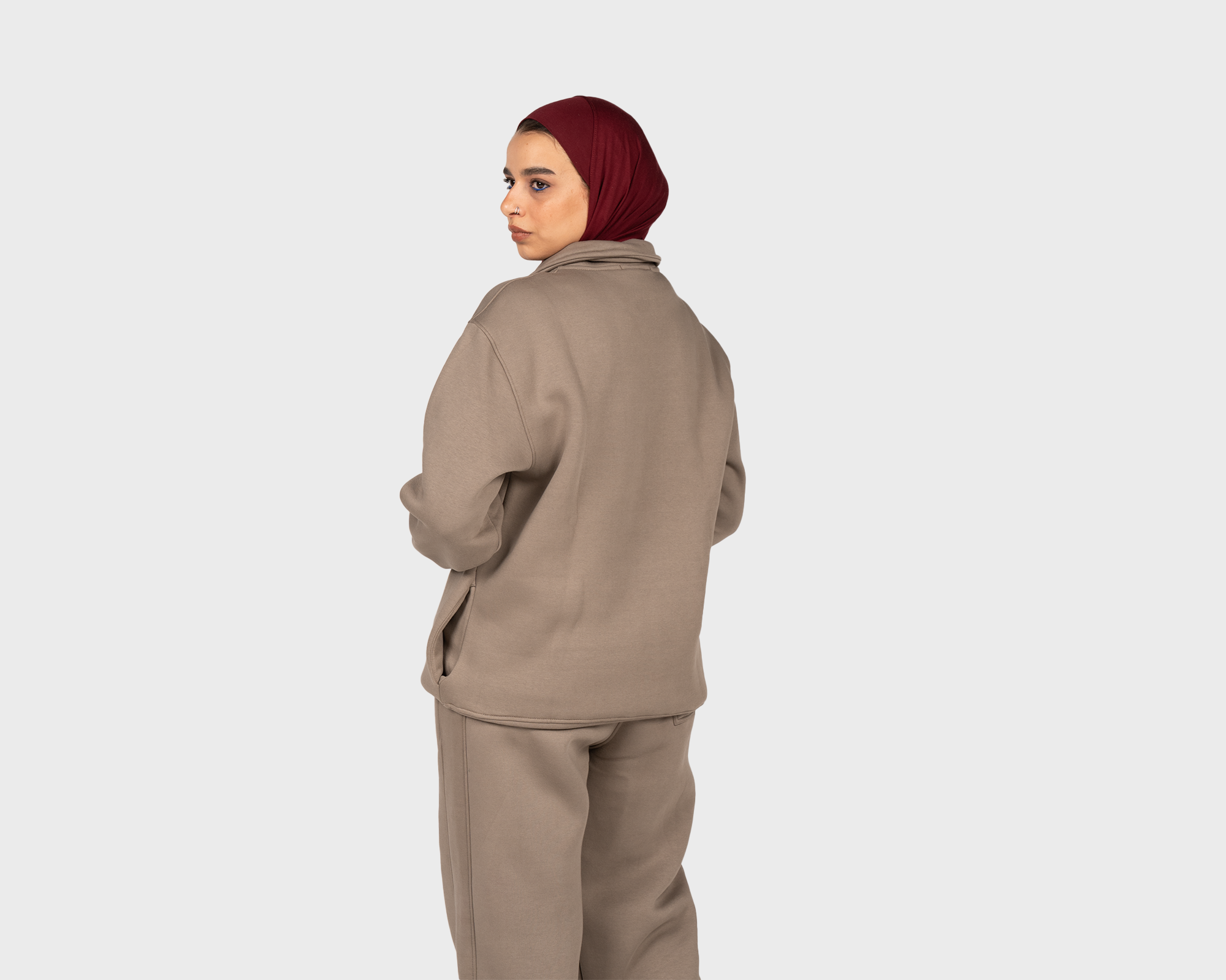 Basic Zippered Sweatshirt